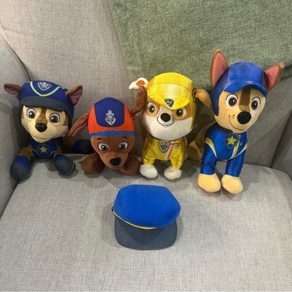 Paw Patrol Plush Stuffed Animal Toy Set 9-10 Inch Lot Of 4
